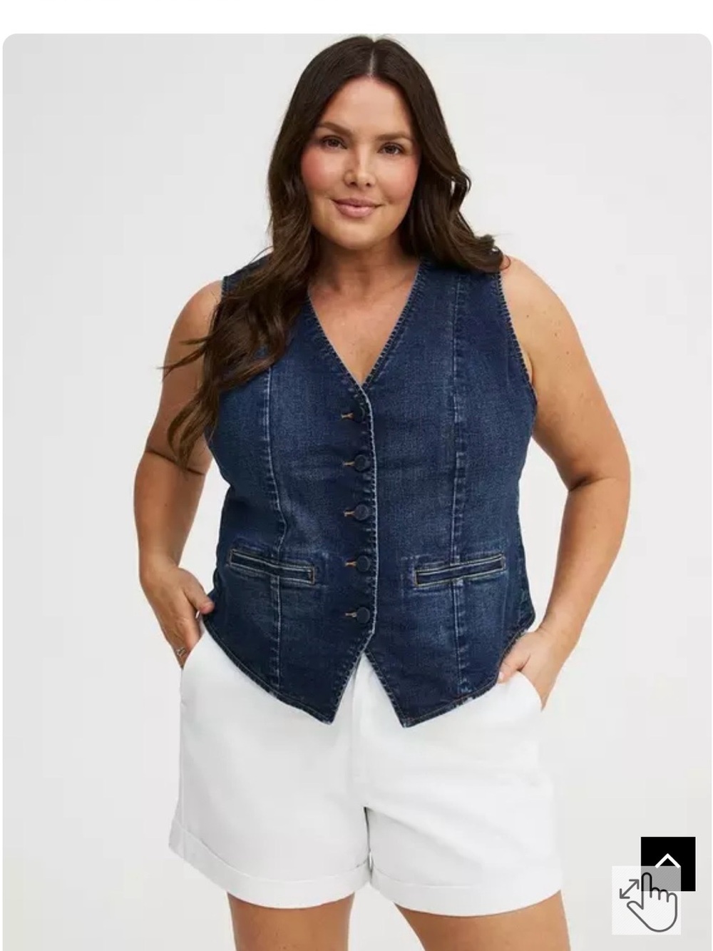 NWT Torrid Denim Vest - Dark Blue